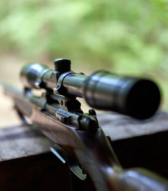rifle pointed down range